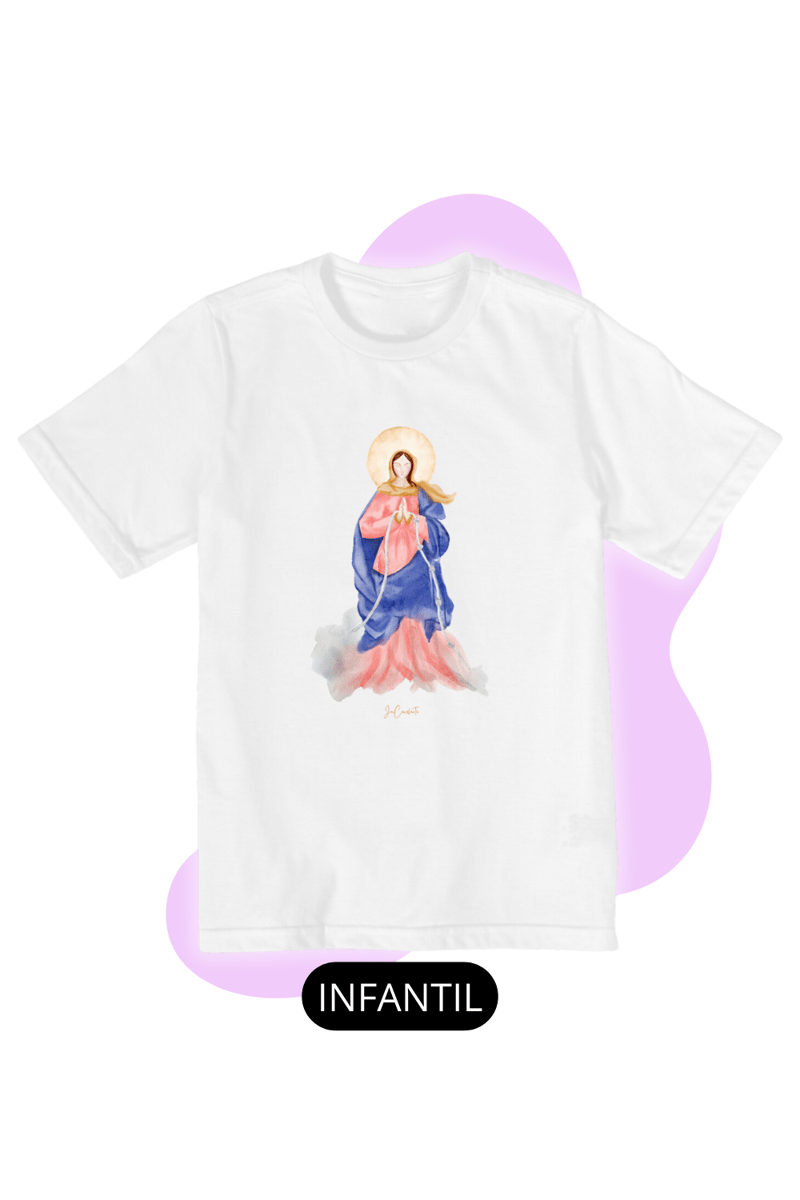 Nome do produto: Camiseta Infantil - Mãezinha desatadora dos nós