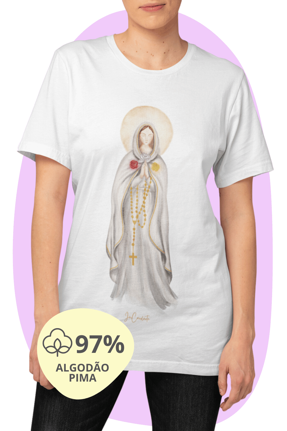 Camiseta Pima - Mãezinha da Rosa Mística #01