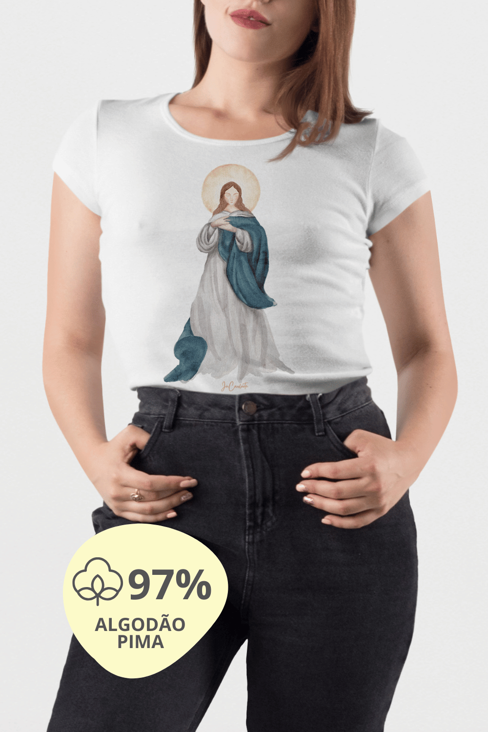 Camiseta Feminina Pima - Mãezinha da Imaculada Conceição #02