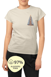 Nome do produto Camiseta Feminina Pima - Mãezinha Aparecida #01