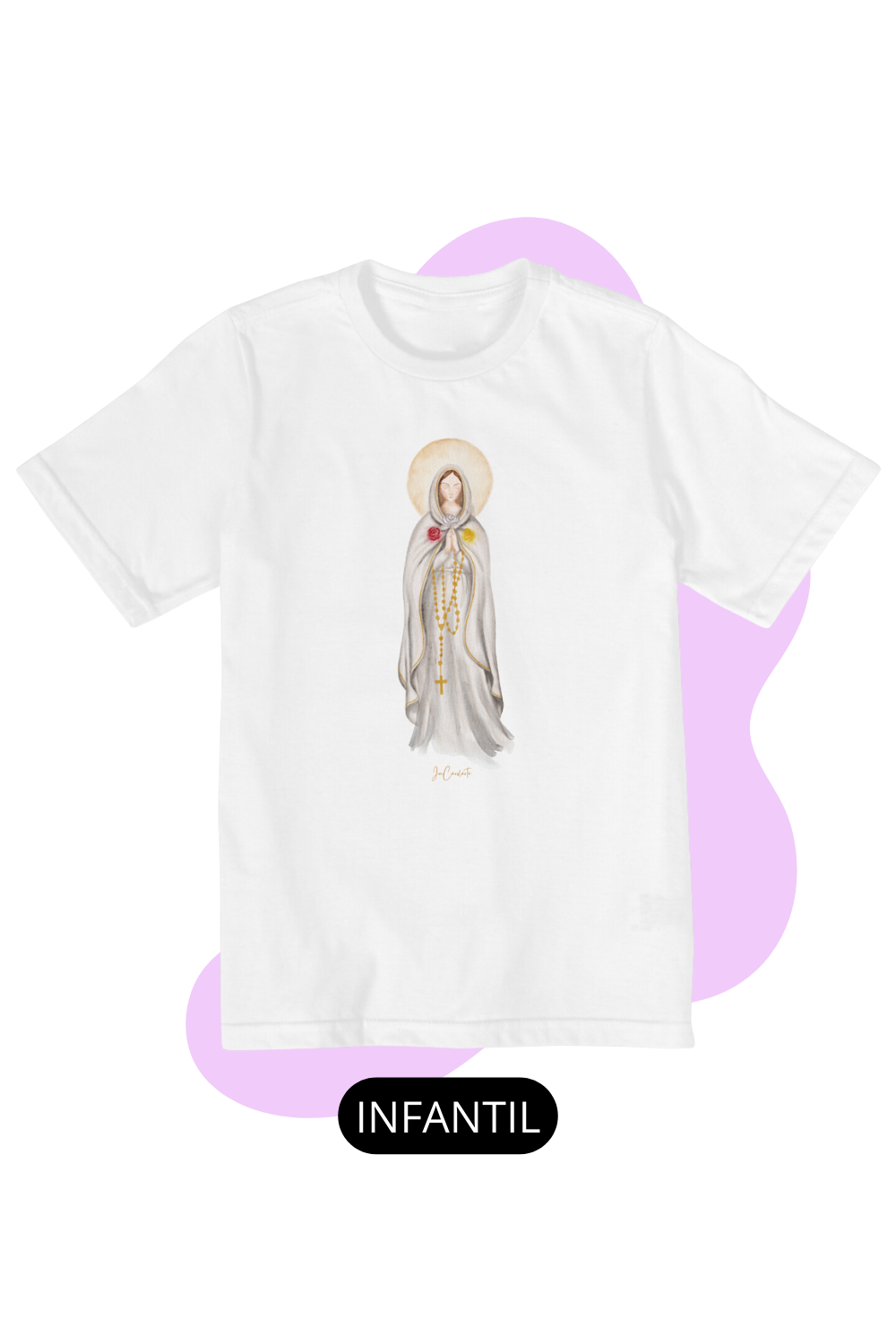 Camiseta Infantil - Mãezinha da Rosa Mística