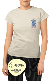 Nome do produto Camiseta Feminina Pima - Mãezinha do sagrado Coração #01