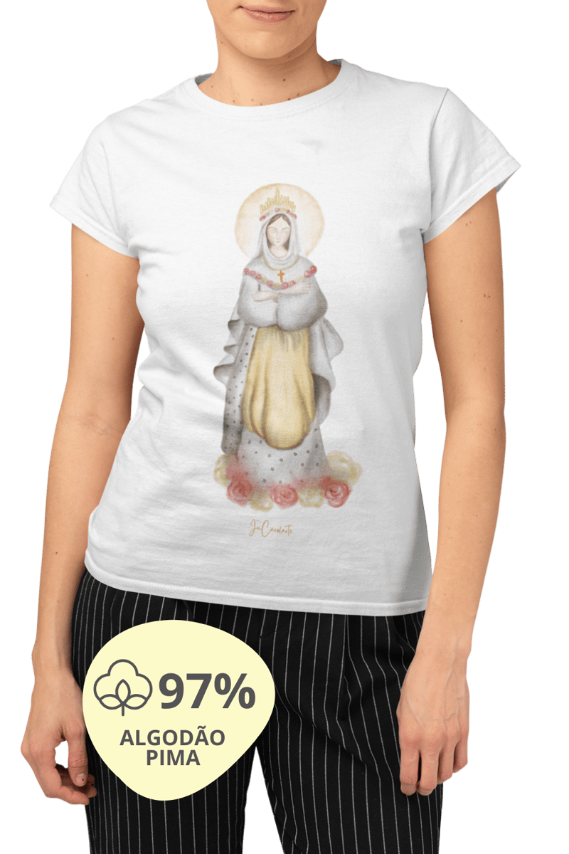 Nome do produto: Camiseta Feminina Pima - Mãezinha de La Sallete #02