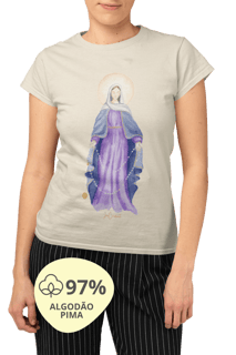 Nome do produto Camiseta Feminina Pima - Mãezinha das Lágrimas #02
