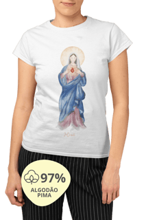 Camiseta Feminina Pima - Mãezinha do Sagrado Coração #02