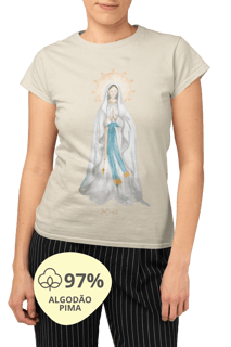 Nome do produto Camiseta Feminina Pima - Mãezinha de Lourdes #02