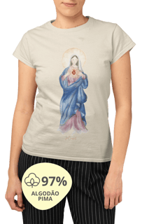 Nome do produto Camiseta Feminina Pima - Mãezinha do Sagrado Coração #02