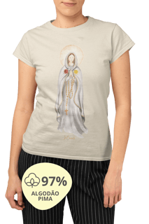 Nome do produto Camiseta Feminina Pima - Mãezinha da Rosa Mística #02