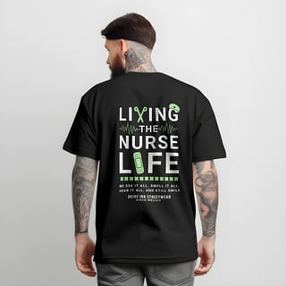 Nome do produto Camiseta Oversized Living The Nurse Life