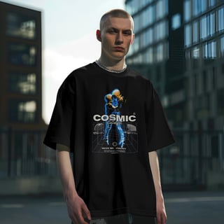Nome do produto Camiseta Oversized Couple Astronaut Cosmic