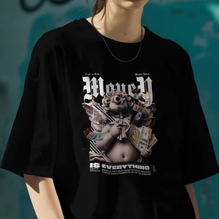 Nome do produto Camiseta Oversized Money Is Everything 