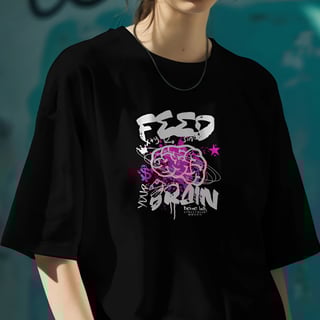 Nome do produto Camiseta Oversized Feed Your Brain