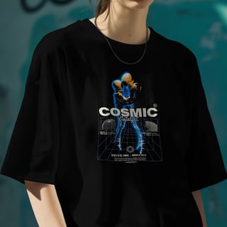 Nome do produto Camiseta Oversized Couple Astronaut Cosmic