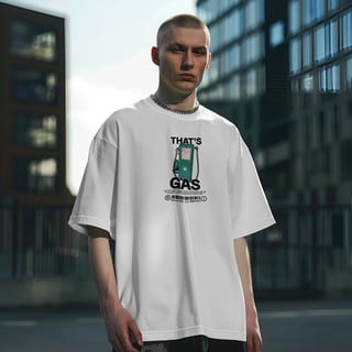 Nome do produto Camiseta Oversized That Gas-Branca & Off White