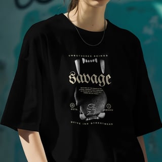 Nome do produto Camiseta Oversized Savage