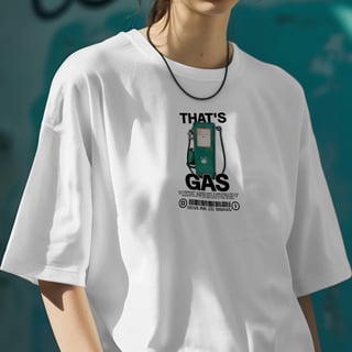 Nome do produto Camiseta Oversized That Gas-Branca & Off White