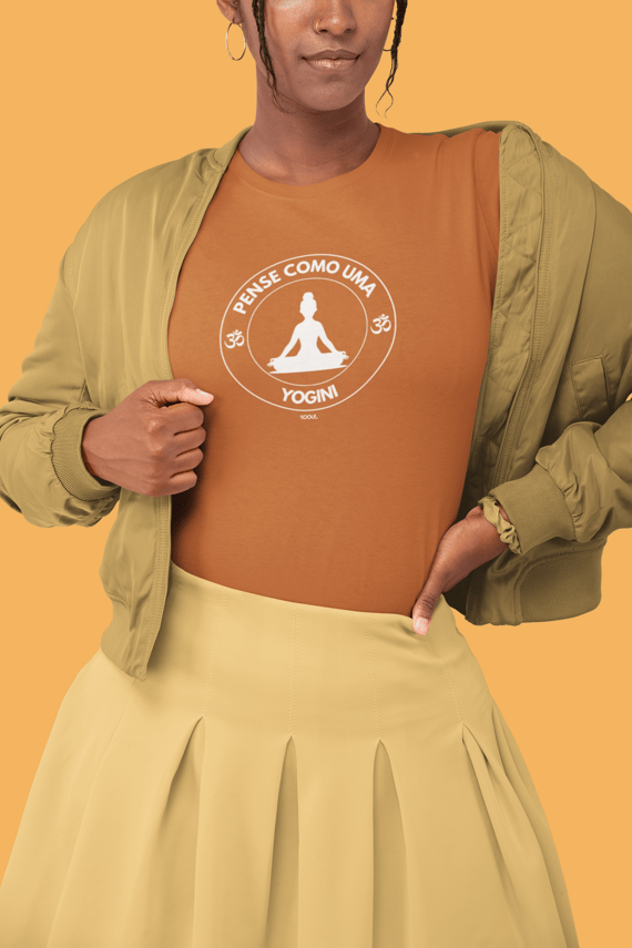 Camiseta Baby Long Quality Pense como uma Yogini