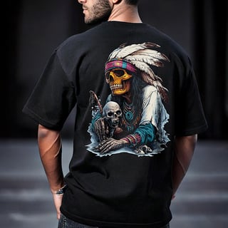 Camiseta Oversized Street Art Chefe Indio