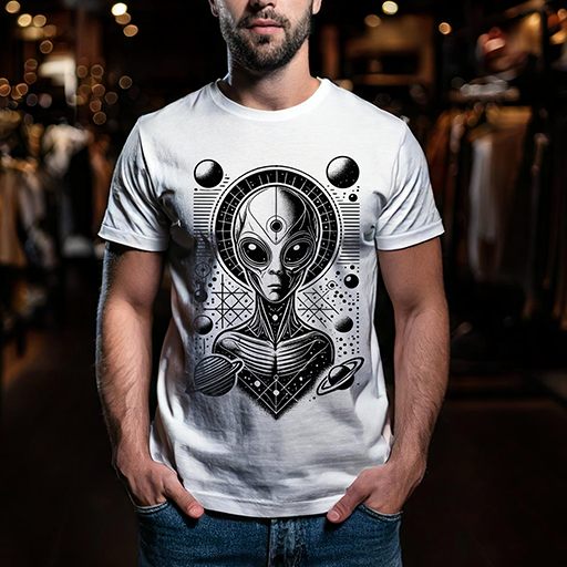 Camiseta Unisex Sci Fi Alien Vai de Camiseta