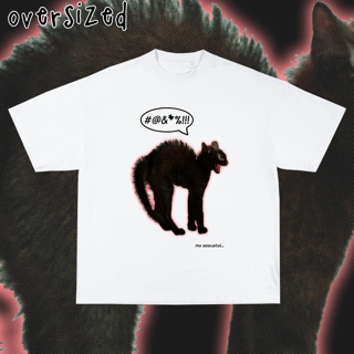 Nome do produto Camiseta Oversized 'me assustei (gatinho)'