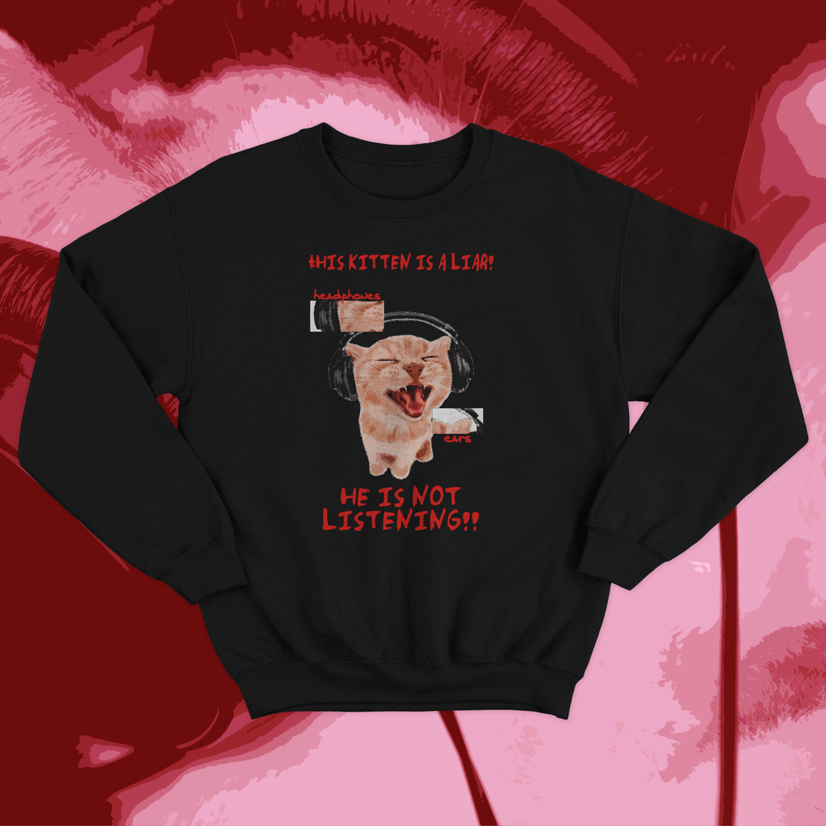 Nome do produto: Moletom Blusão \'THIS KITTEN IS A LIAR\'