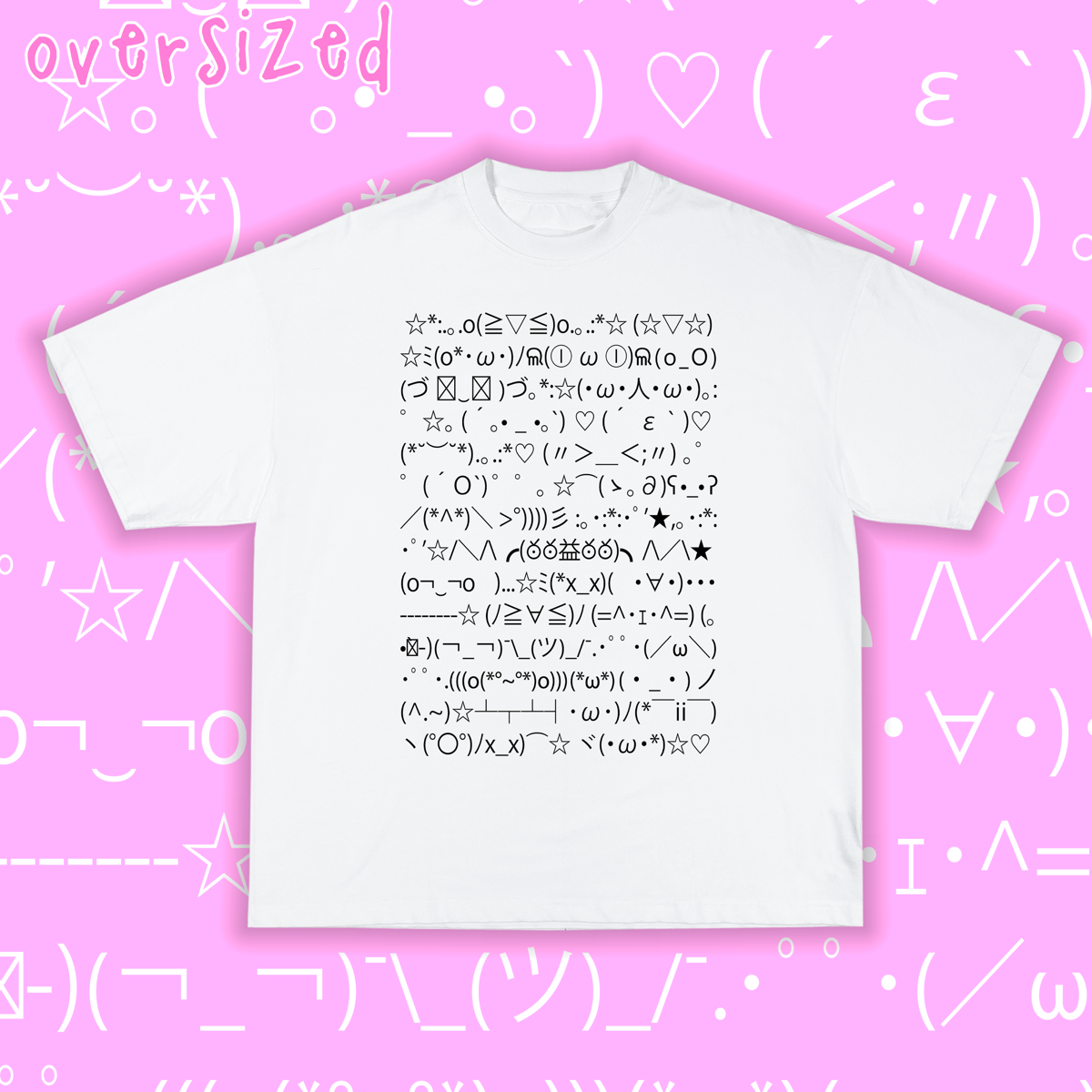 Nome do produto: Camiseta Branca Oversized \'KAOMOJI\'