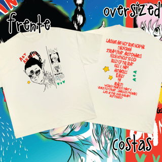 Nome do produto Camiseta Oversized Frente e Costas 'GRIMES - ART ANGELS'