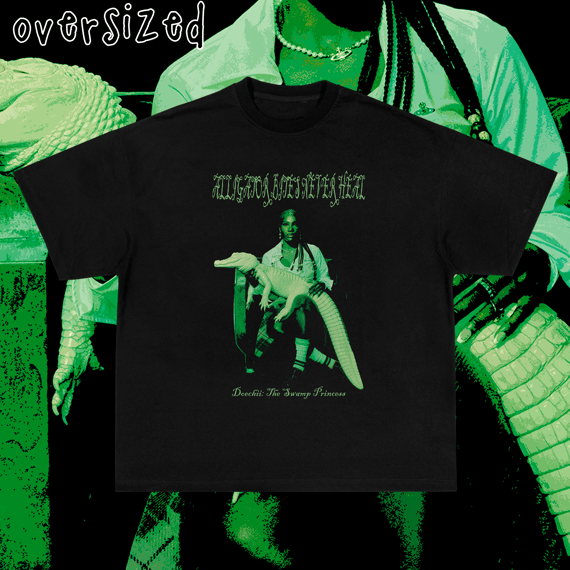 Camiseta Oversized 'DOECHII - ALLIGATOR BITES NEVER HEAL'