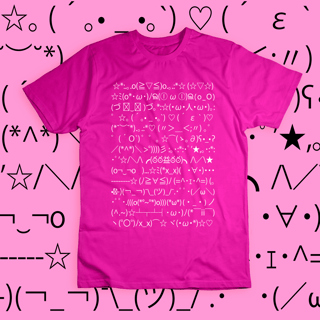 Nome do produto Camiseta 'kaomoji'