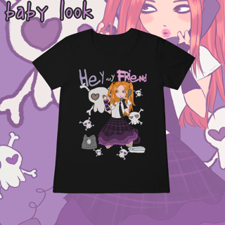 Nome do produto Baby Look 'LONELY IN GORGEOUS/HEY MY FRIEND (tommy february/heavenly6)''