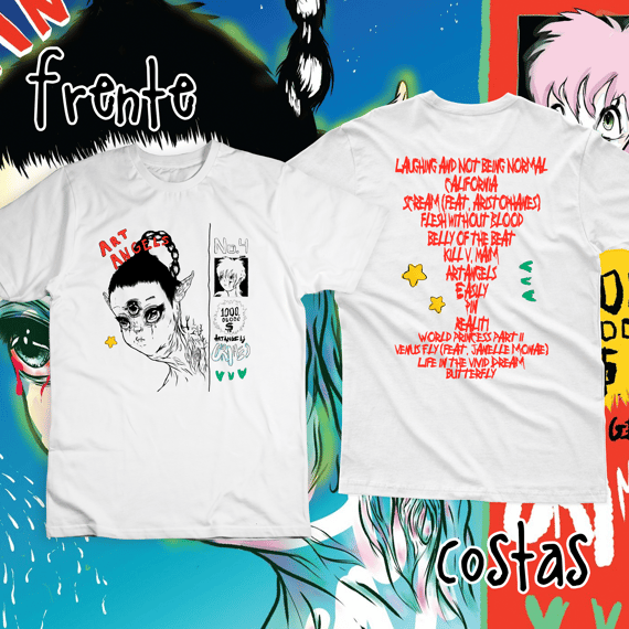 Camiseta Frente e Costas 'GRIMES - ART ANGELS'