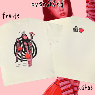 Nome do produto Camiseta Oversized Frente e Costas 'YVES - VIOLA'