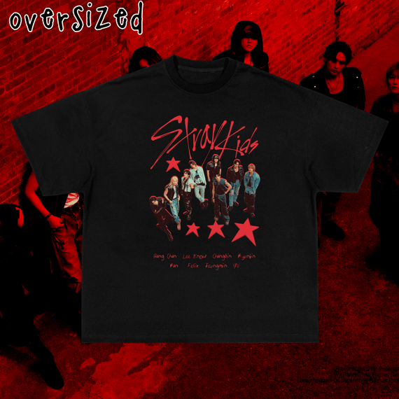 Camiseta Oversized 'STRAY KIDS (versão 1)'