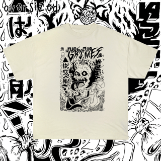 Nome do produto Camiseta Oversized Branca 'GRIMES - VISIONS'