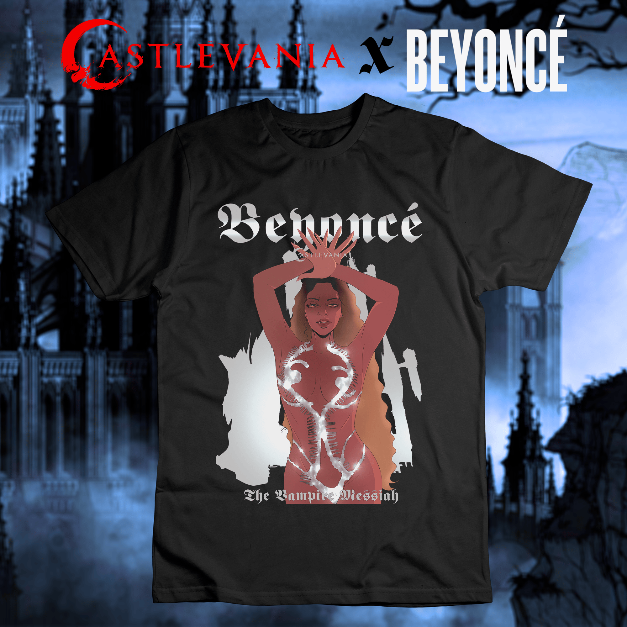 Camiseta 'BEYONCÉ X CASTLEVANIA - THE VAMPIRE MESSIAH'