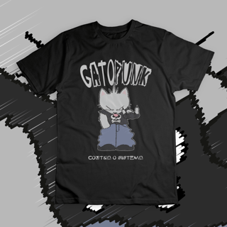 Camiseta 'gato punk'