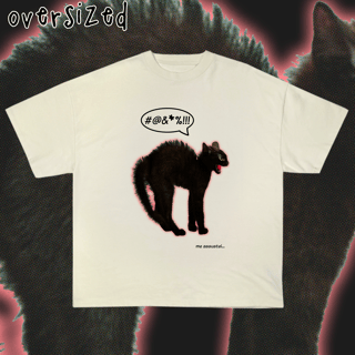 Nome do produto Camiseta Oversized 'me assustei (gatinho)'