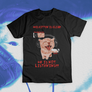 Camiseta 'THIS KITTEN IS A LIAR'