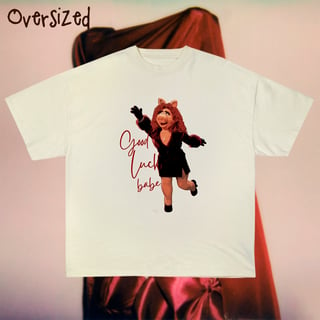 Camiseta Oversized 'CHAPPELL ROAN - GOOD LUCK, BABE (MISS PIGGY)'