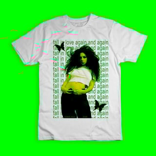 Nome do produto Camiseta 'CHARLI XCX - FALL IN LOVE AGAIN AND AGAIN'