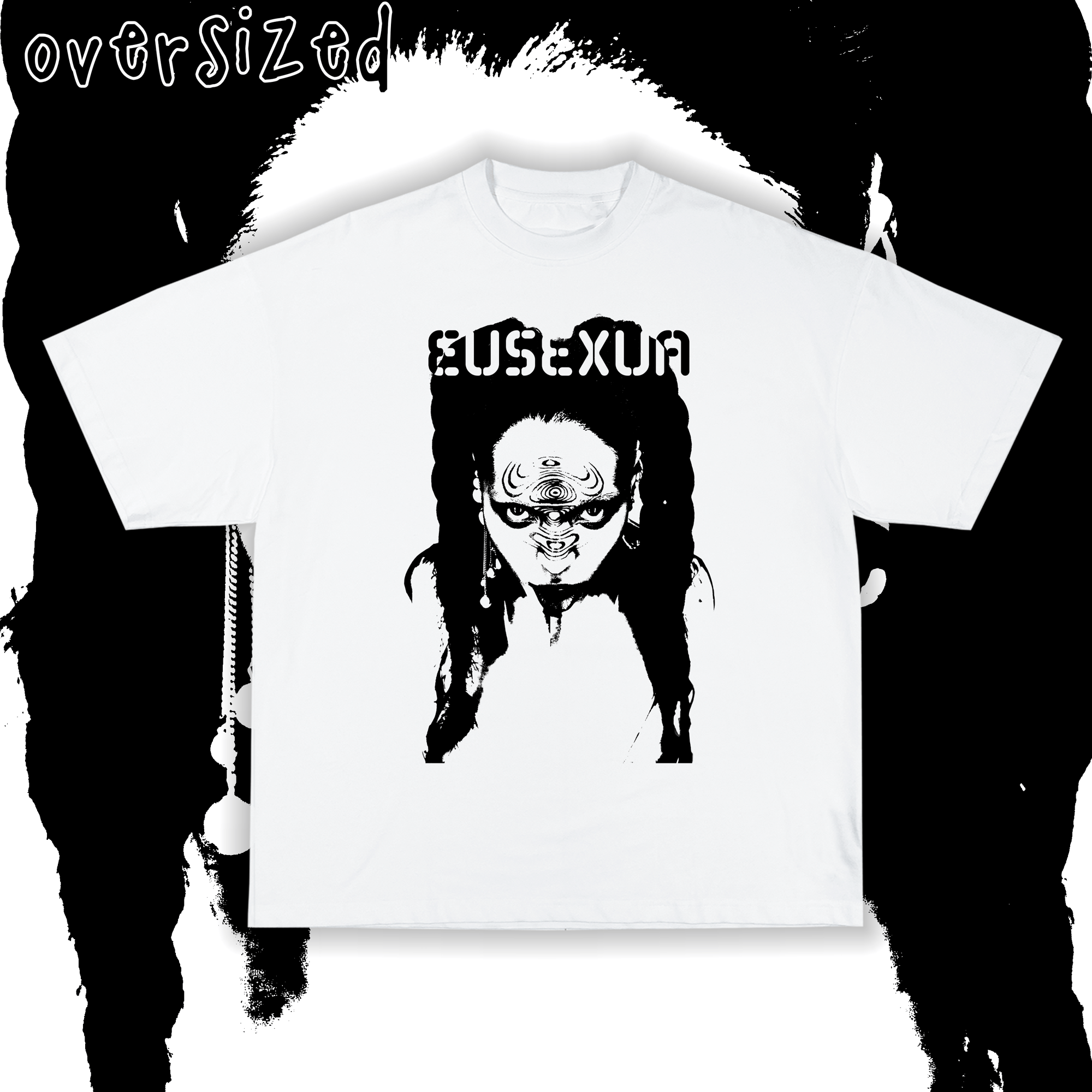 Camiseta Oversized Branca 'EUSEXUA (Fka Twigs) versão 1'