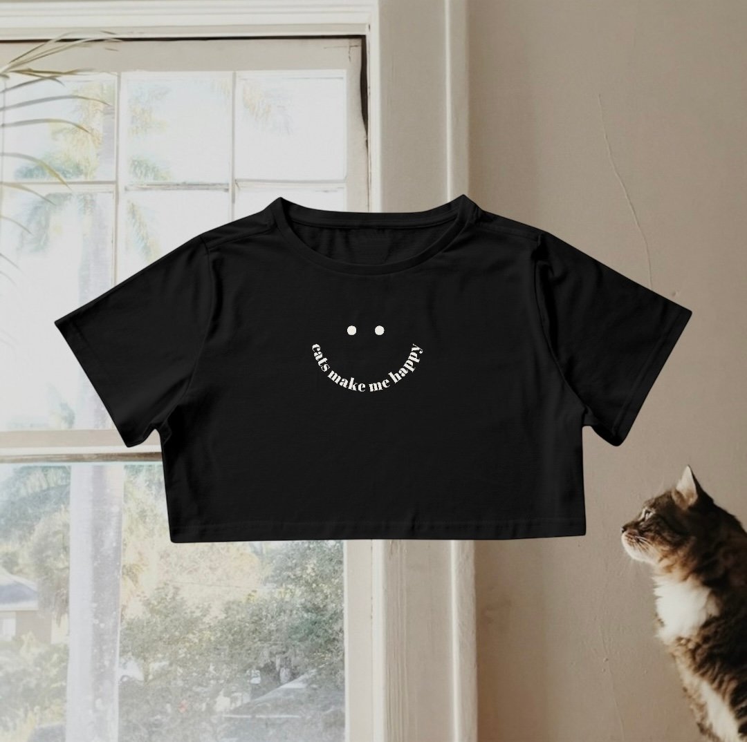 Nome do produto: cropped • cats make me happy