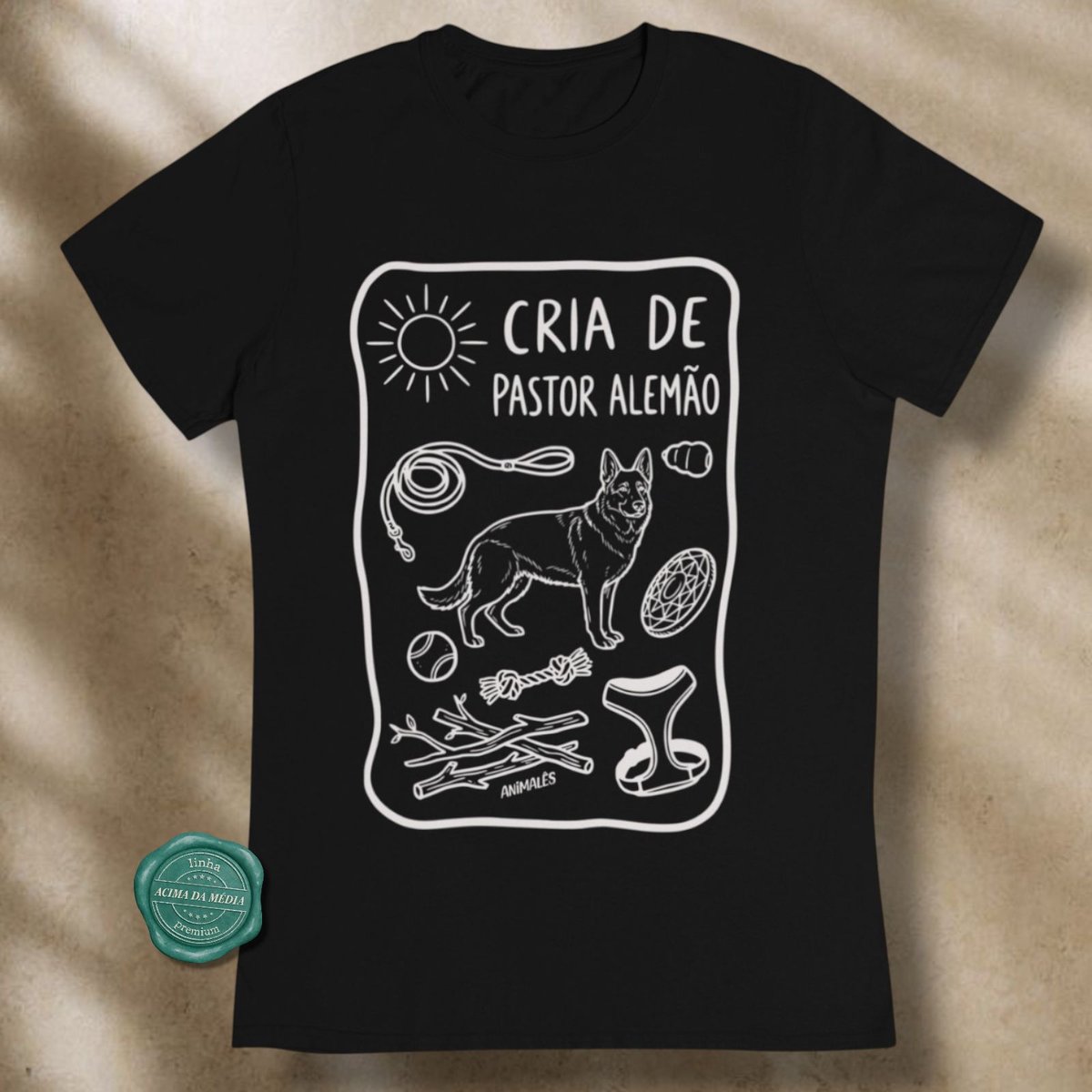 Nome do produto: t-shirt (prime) • cria de pastor alemão