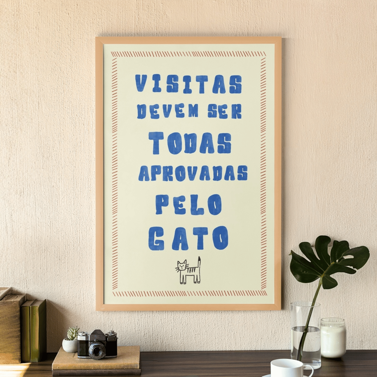 Nome do produto: quadro • visitantes? depende do gato