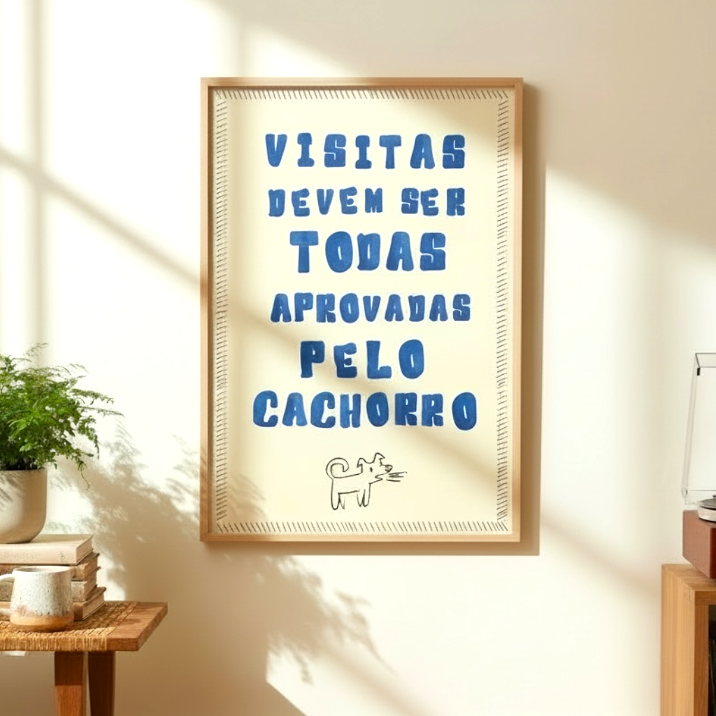 Nome do produto: quadro • visitantes? depende do cachorro