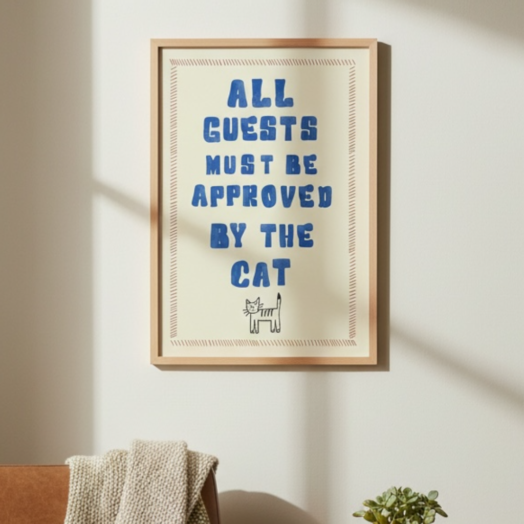 Nome do produto: quadro • visitantes? depende do gato