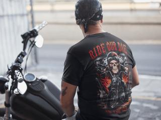 T-SHIRT QUALITY FRENTE COSTAS RIDE OUR DIE