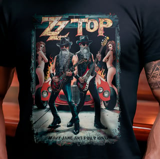 T-SHIRT PLUS SIZE ZZ TOP