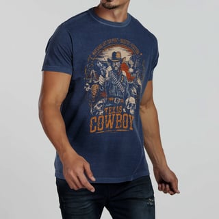 Nome do produto T-SHIRT ESTONADA TEXAS COWBOY PISTOL