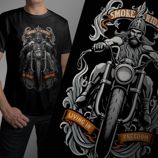 T-SHIRT SMOKE RIDERS FREEDOM